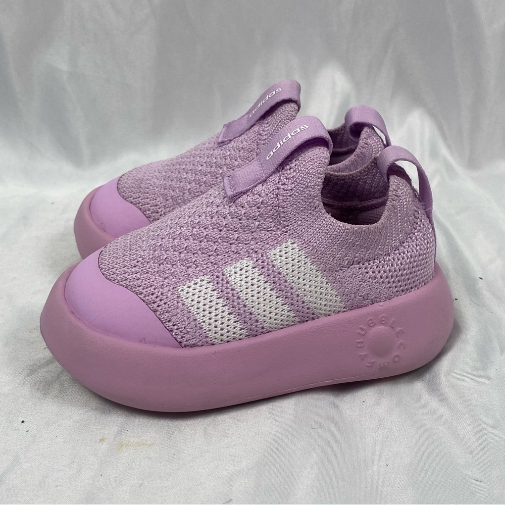 Adidas Baby Girl Kids Pink Slip-On Sneakers Size 5K - Picture 15 of 16